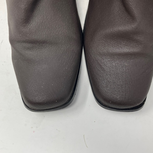 Chadwick's Dark Brown Scrunch Ruched Mid-Calf Leather Boots 7.5M - Picture 13 of 15